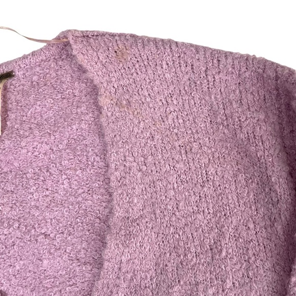 Free People Lofty V Neck Oversized Sweater Light Purple Lilac - Picture 7 of 13